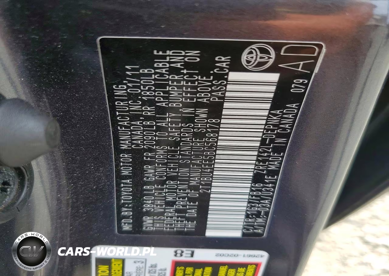 2011 Toyota Corolla Le VIN:2T1BU4EE5BC568178 - 12