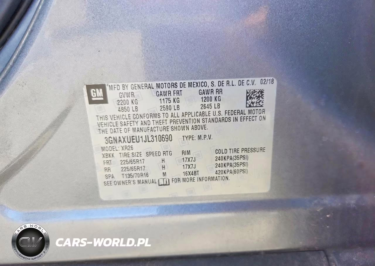 2018 Chevrolet Equinox Lt VIN:3GNAXUEU1JL310690 - 12