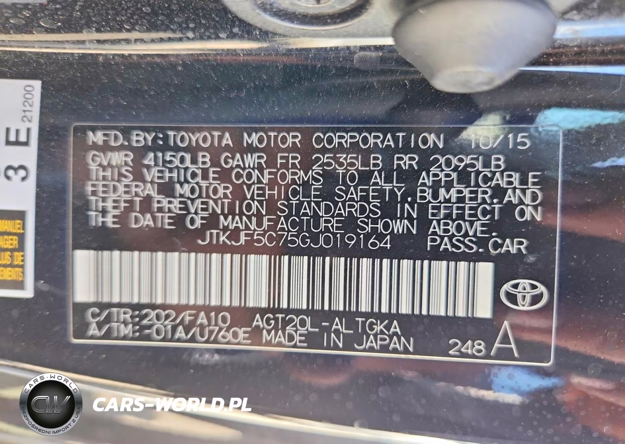 2016 Scion Tc Base VIN:JTKJF5C75GJ019164 - 13