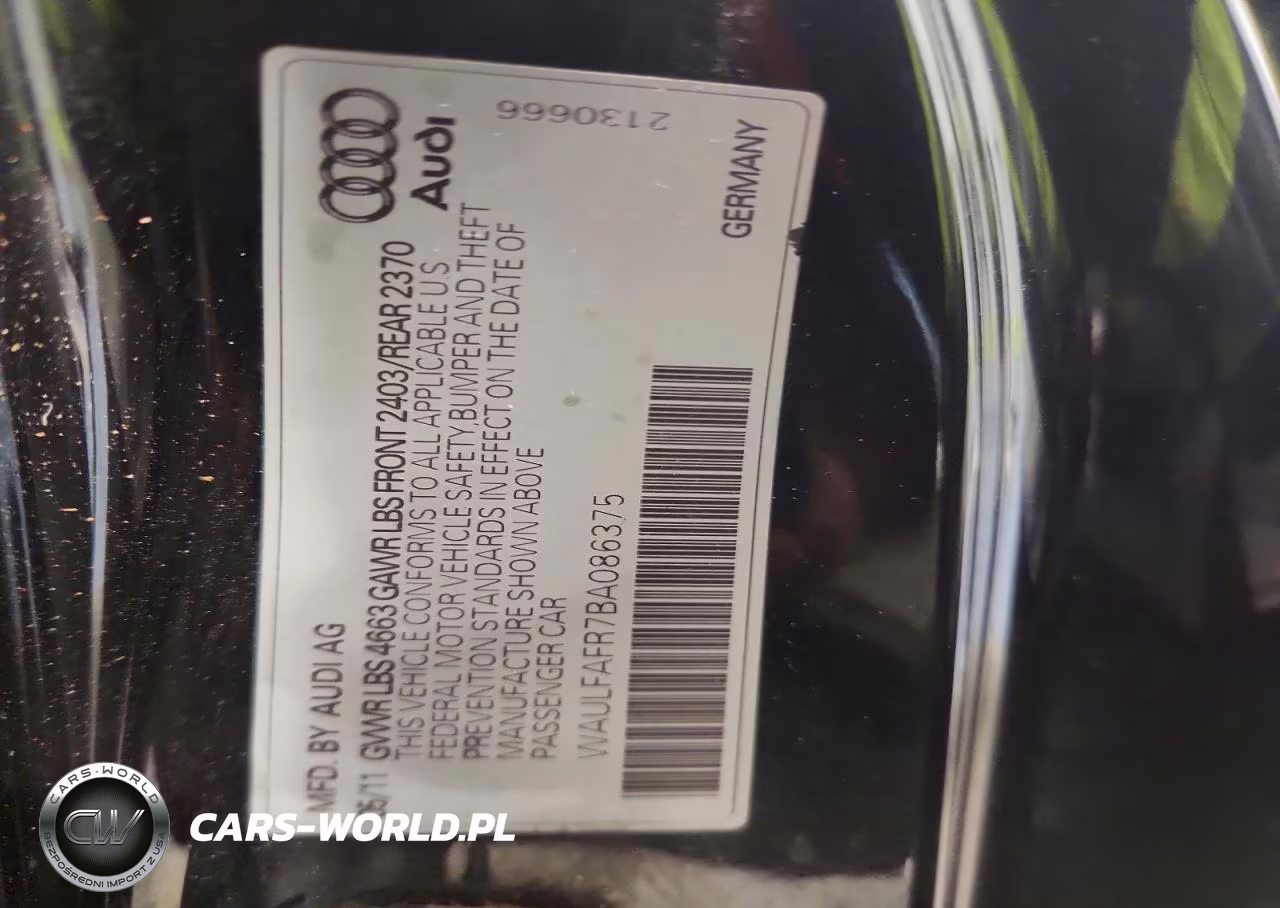2011 Audi A5 Premium Plus VIN:WAULFAFR7BA086375 - 12