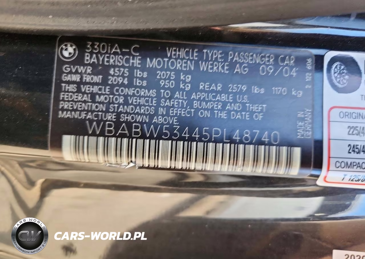 2005 BMW 330 Ci VIN:WBABW53445PL48740 - 12
