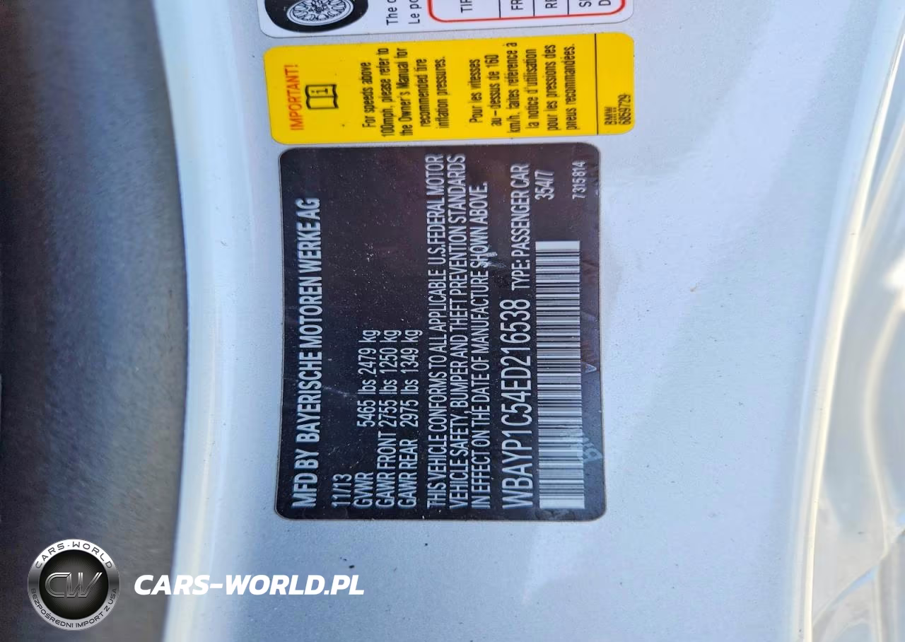2014 BMW 650 Xi VIN:WBAYP1C54ED216538 - 12