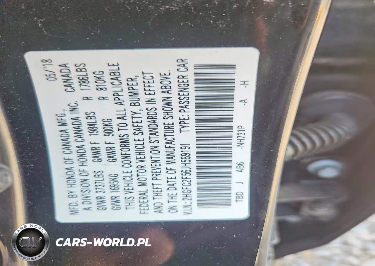 2018 Honda Civic Lx VIN:2HGFC2F56JH569191 - 12