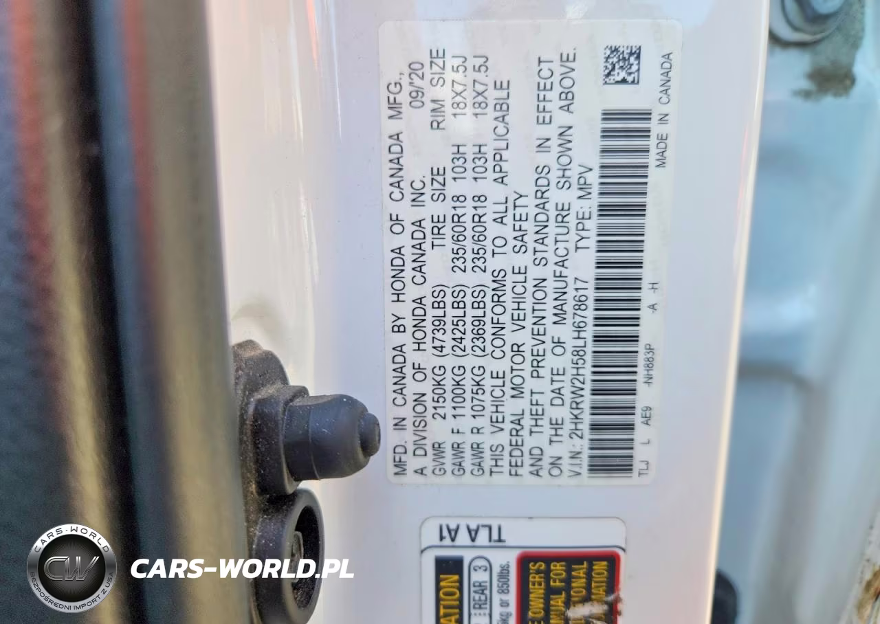 2020 Honda Cr-V Ex VIN:2HKRW2H58LH678617 - 13