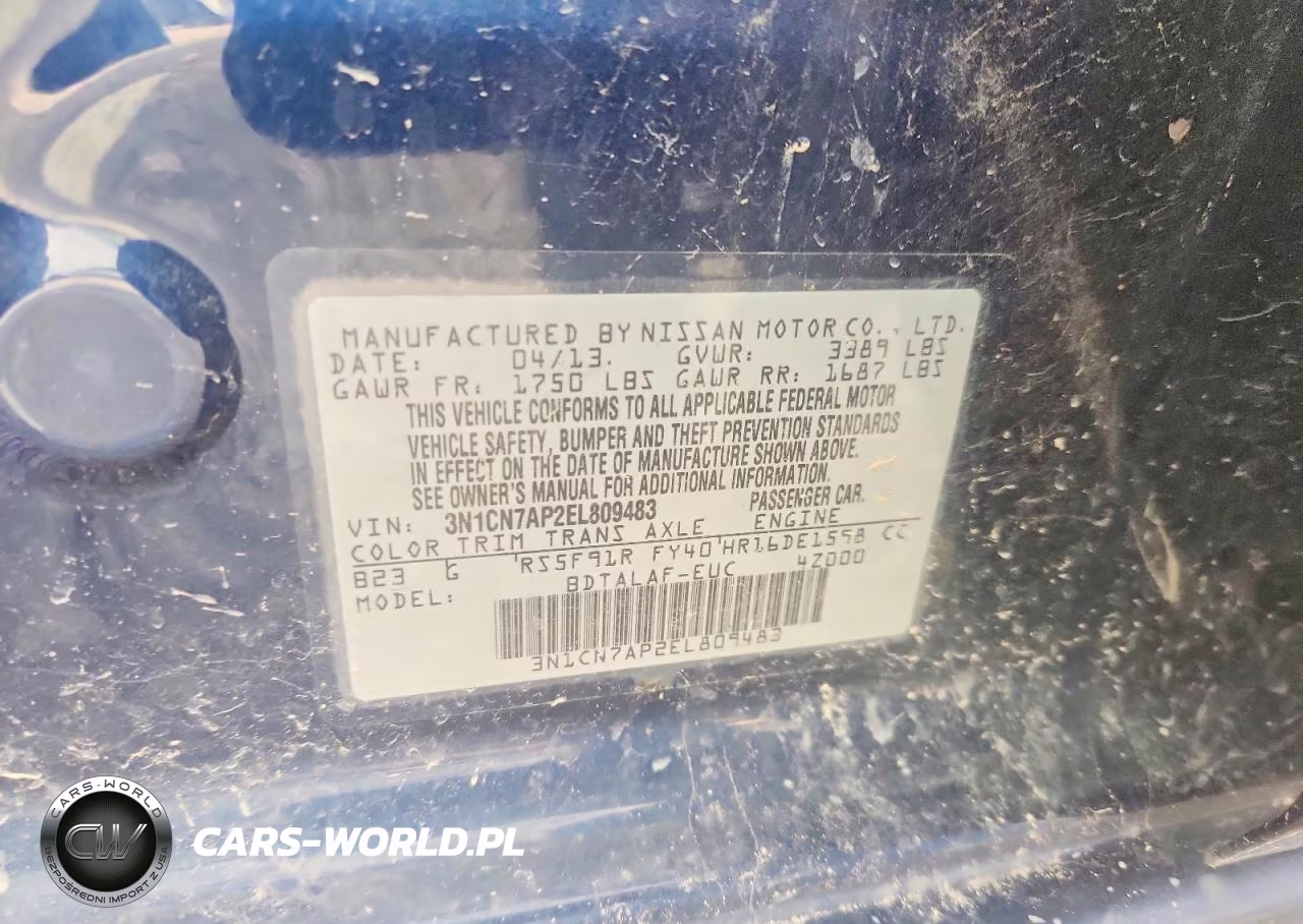 2014 Nissan Versa 1.6 S VIN:3N1CN7AP2EL809483 - 13