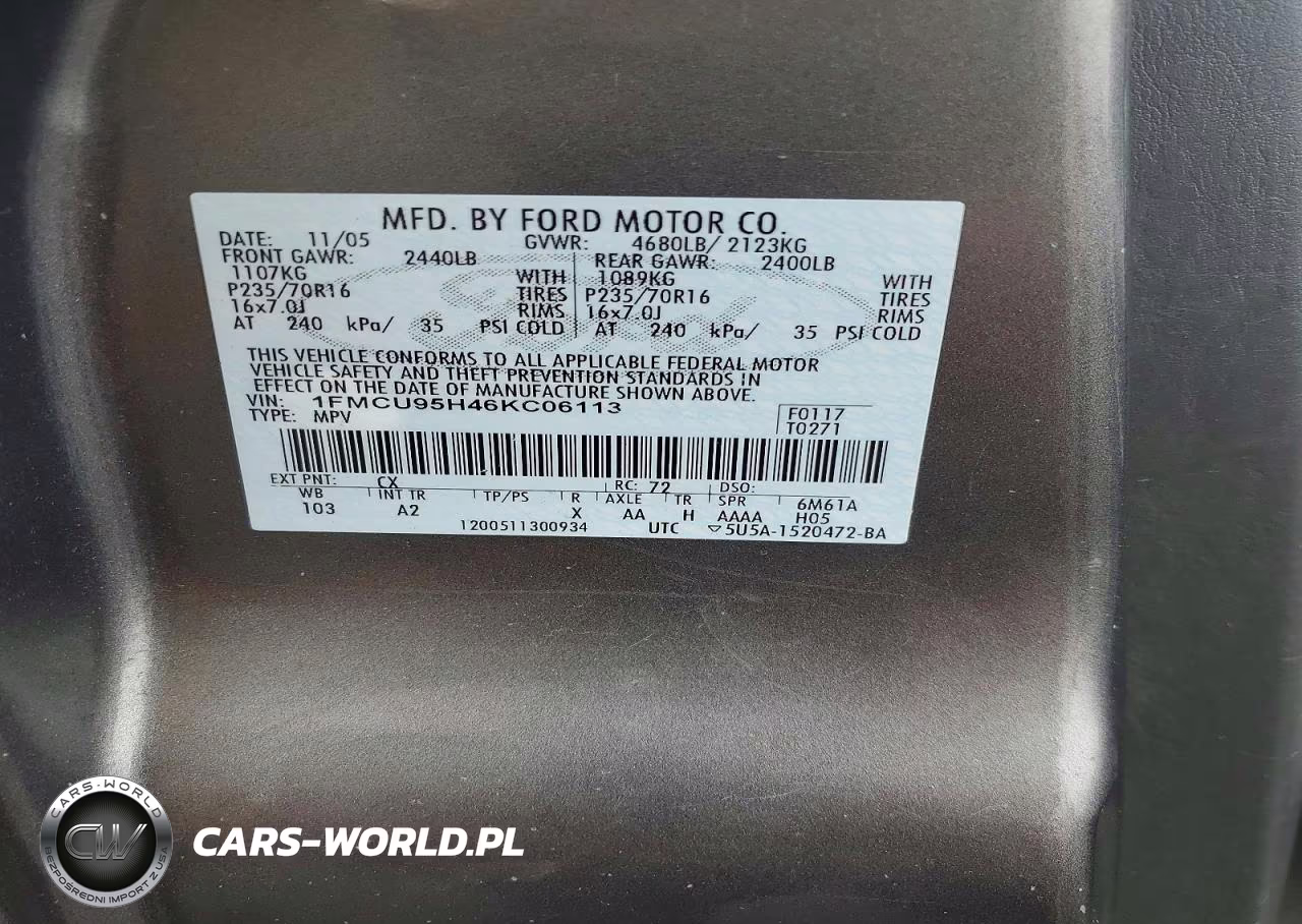 2006 Ford Escape Hev VIN:1FMCU95H46KC06113 - 13