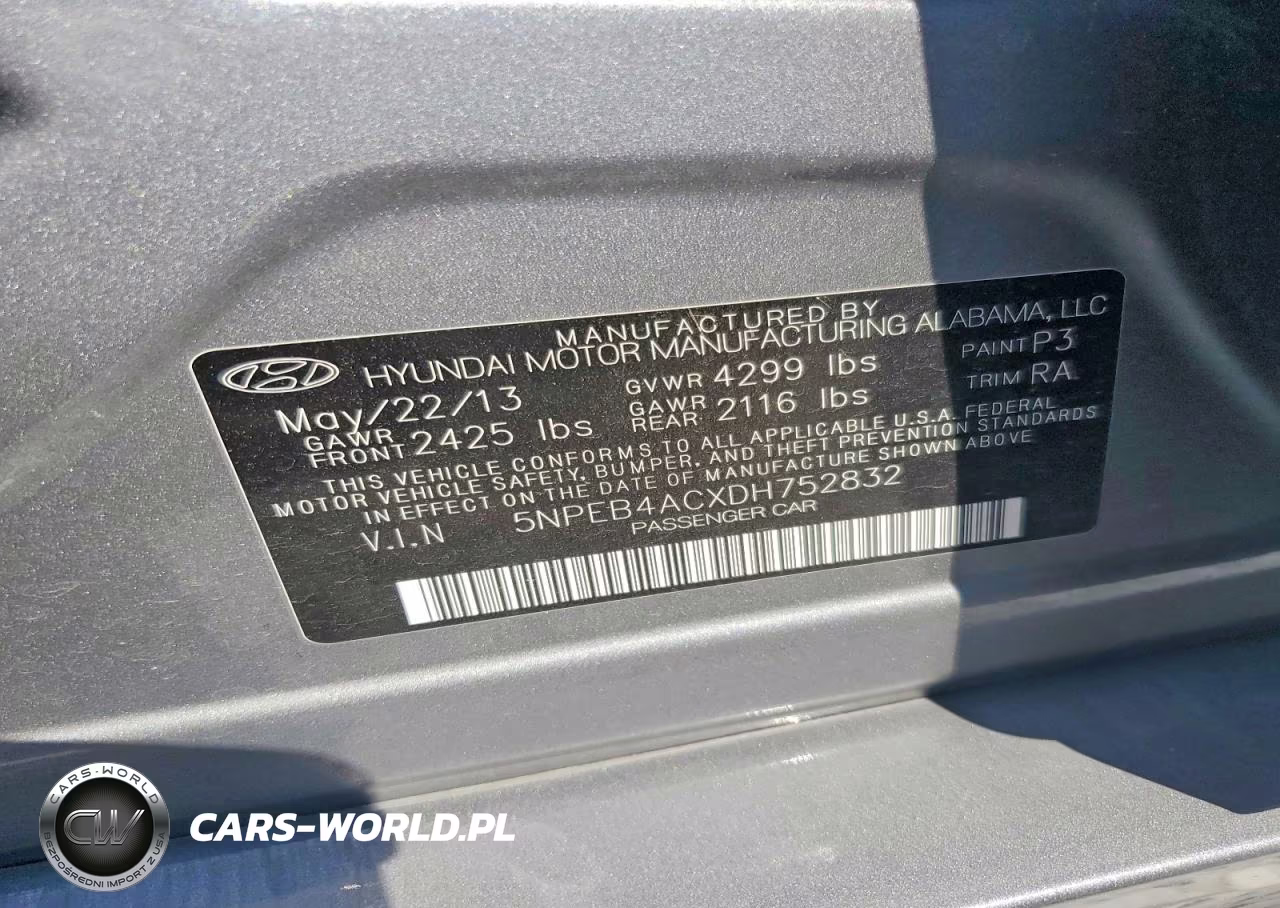 2013 Hyun Sonata Gls VIN:5NPEB4ACXDH752832 - 12
