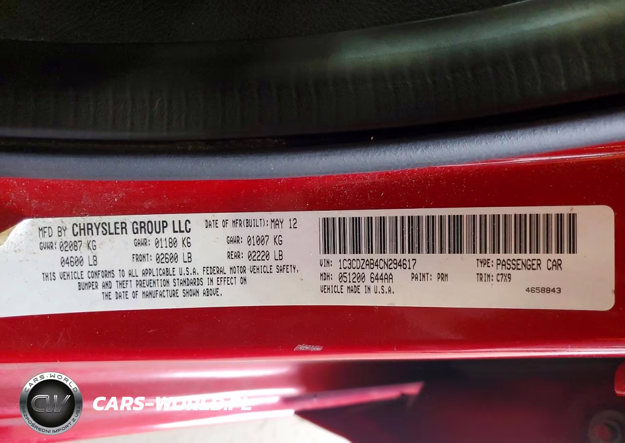 2012 Dodge Avenger Se VIN:1C3CDZAB4CN294617 - 12