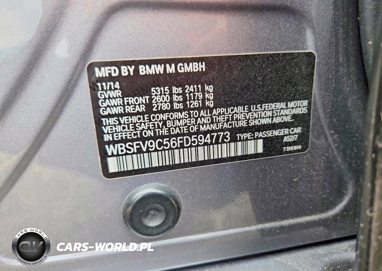 2015 BMW M5 M5 Competition VIN:WBSFV9C56FD594773 - 13
