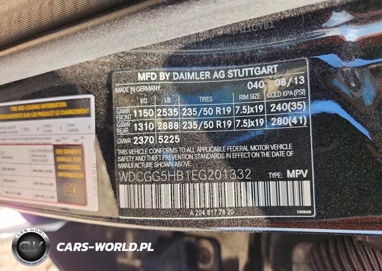 2014 Mercedes-Benz Glk 350 VIN:WDCGG5HB1EG201332 - 13
