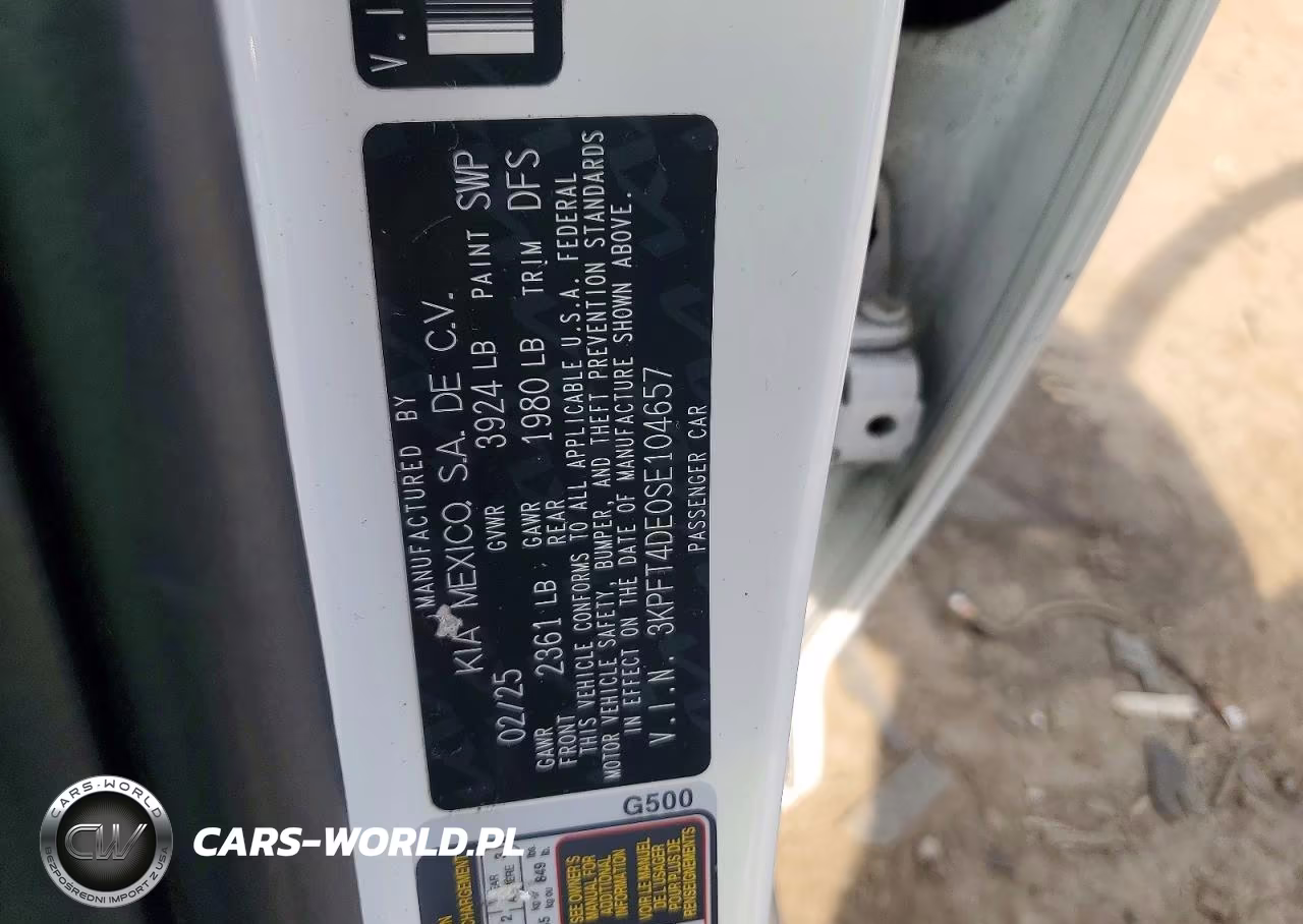2025 Kia K4 Lxs VIN:3KPFT4DE0SE104657 - 12