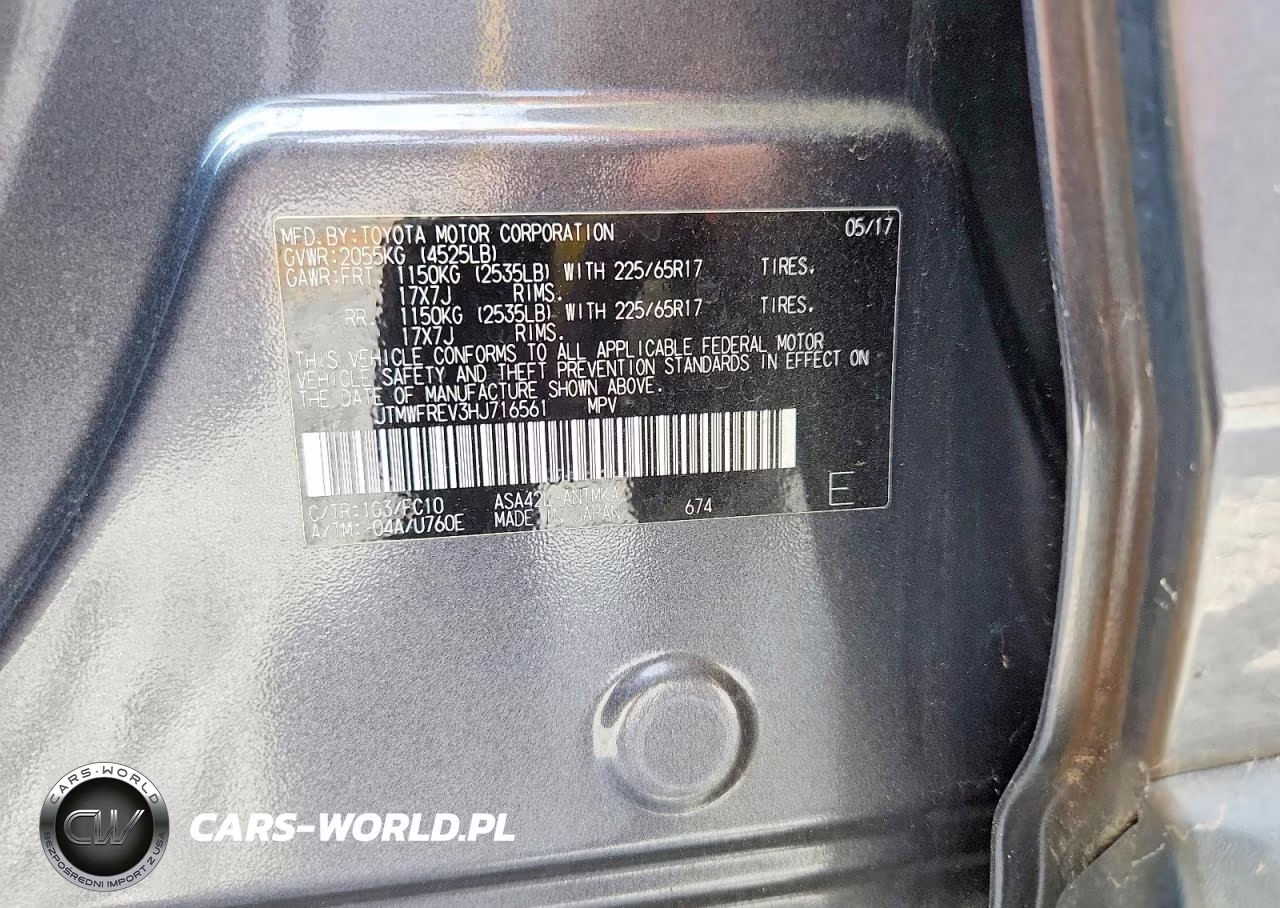 2017 Toyota Rav4 Xle VIN:JTMWFREV3HJ716561 - 13