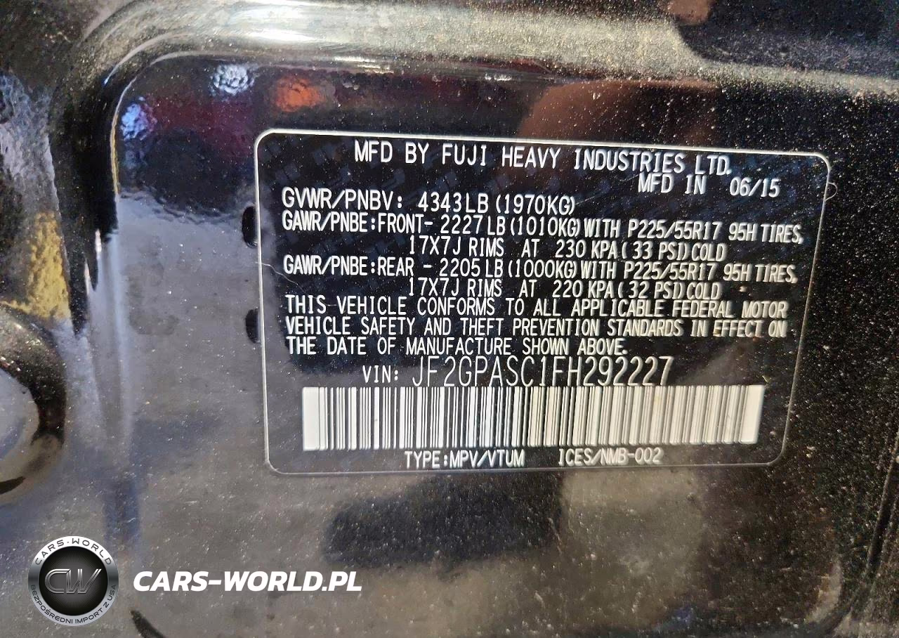 2015 Subaru Xv Crosstrek Sport Limited VIN:JF2GPASC1FH292227 - 14