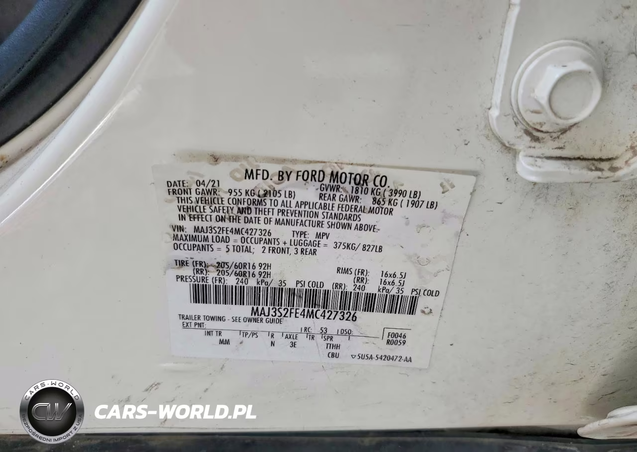 2021 Ford Ecosport S VIN:MAJ3S2FE4MC427326 - 14