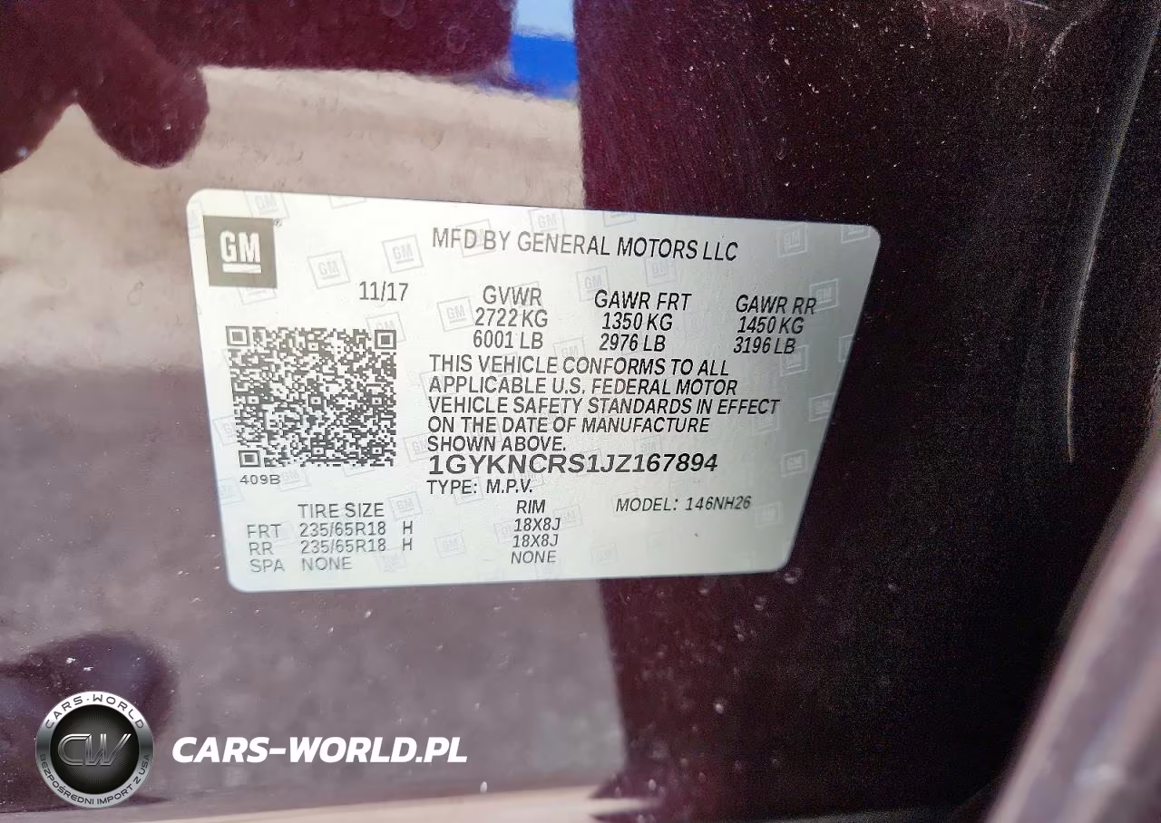 2018 Cadillac Xt5 Luxury VIN:1GYKNCRS1JZ167894 - 13