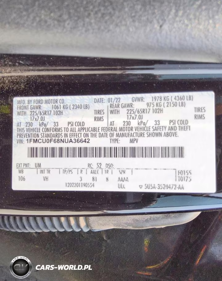2022 Ford Escape S VIN:1FMCU0F68NUA36642 - 13