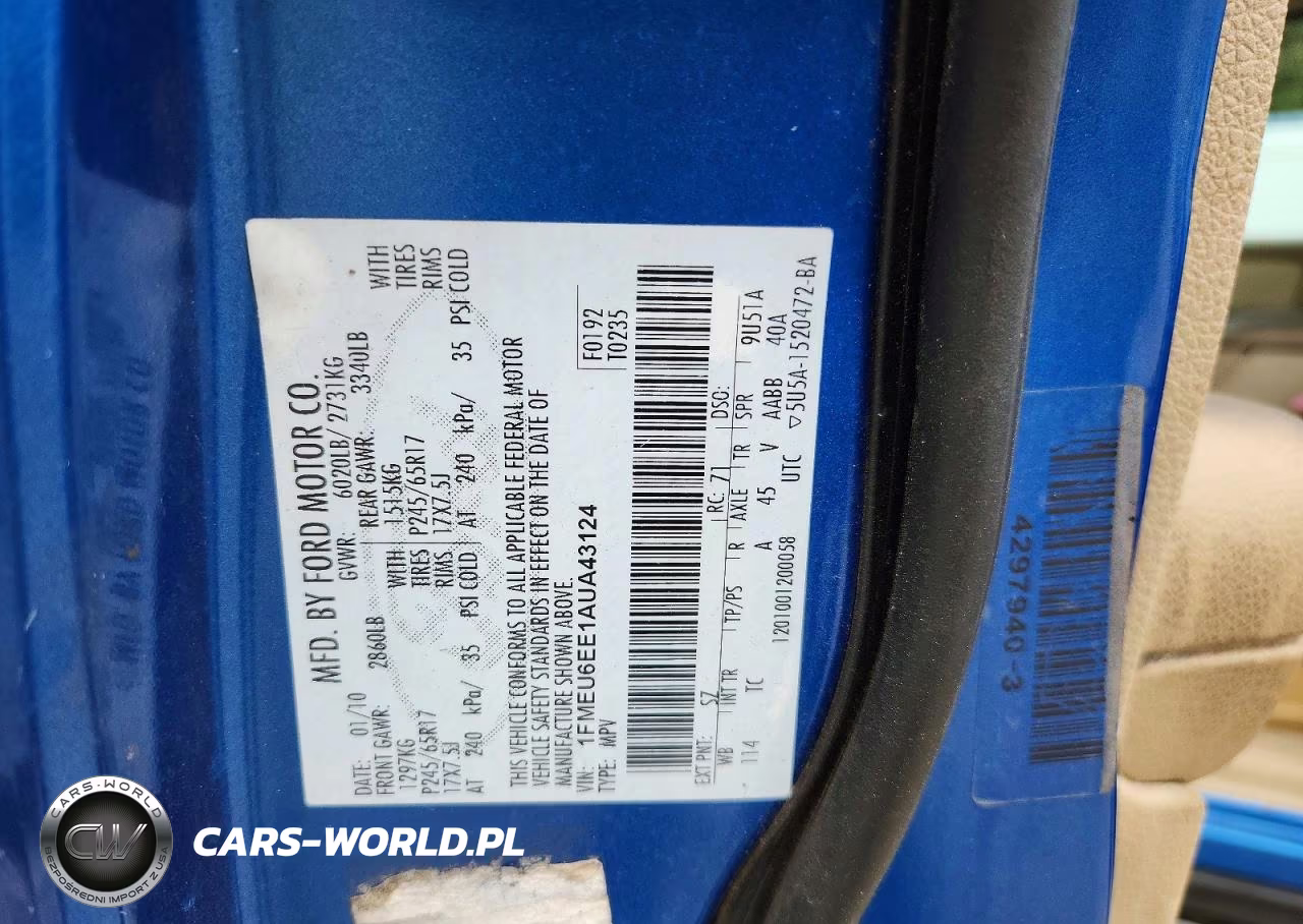 2010 Ford Explorer Eddie Bauer VIN:1FMEU6EE1AUA43124 - 13