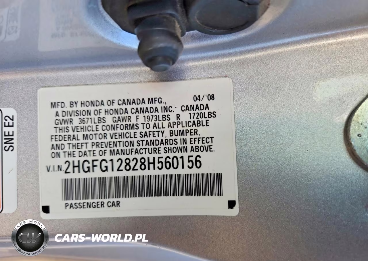 2008 Honda Civic Ex VIN:2HGFG12828H560156 - 12