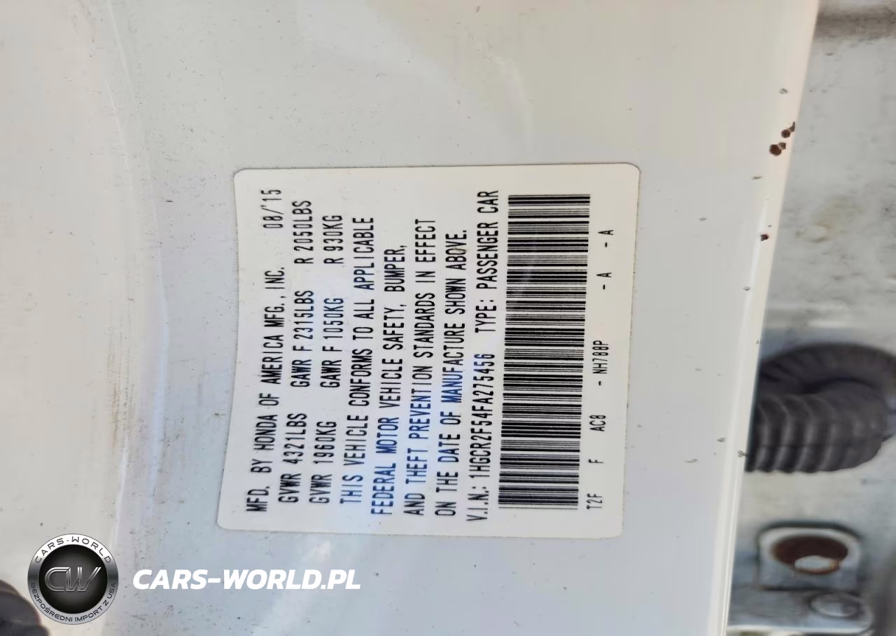 2015 Honda Accord Sport VIN:1HGCR2F54FA275456 - 12