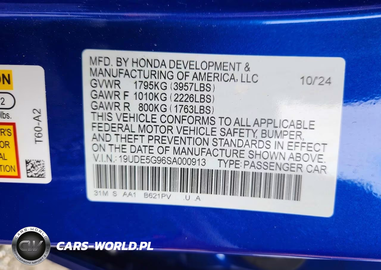 2025 Acura Integra Type S VIN:19UDE5G96SA000913 - 12