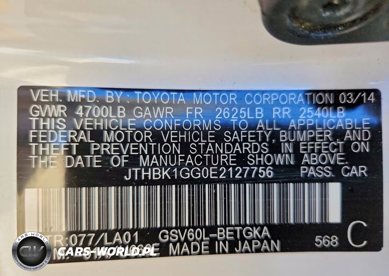 2014 Lexus Es 350 VIN:JTHBK1GG0E2127756 - 12