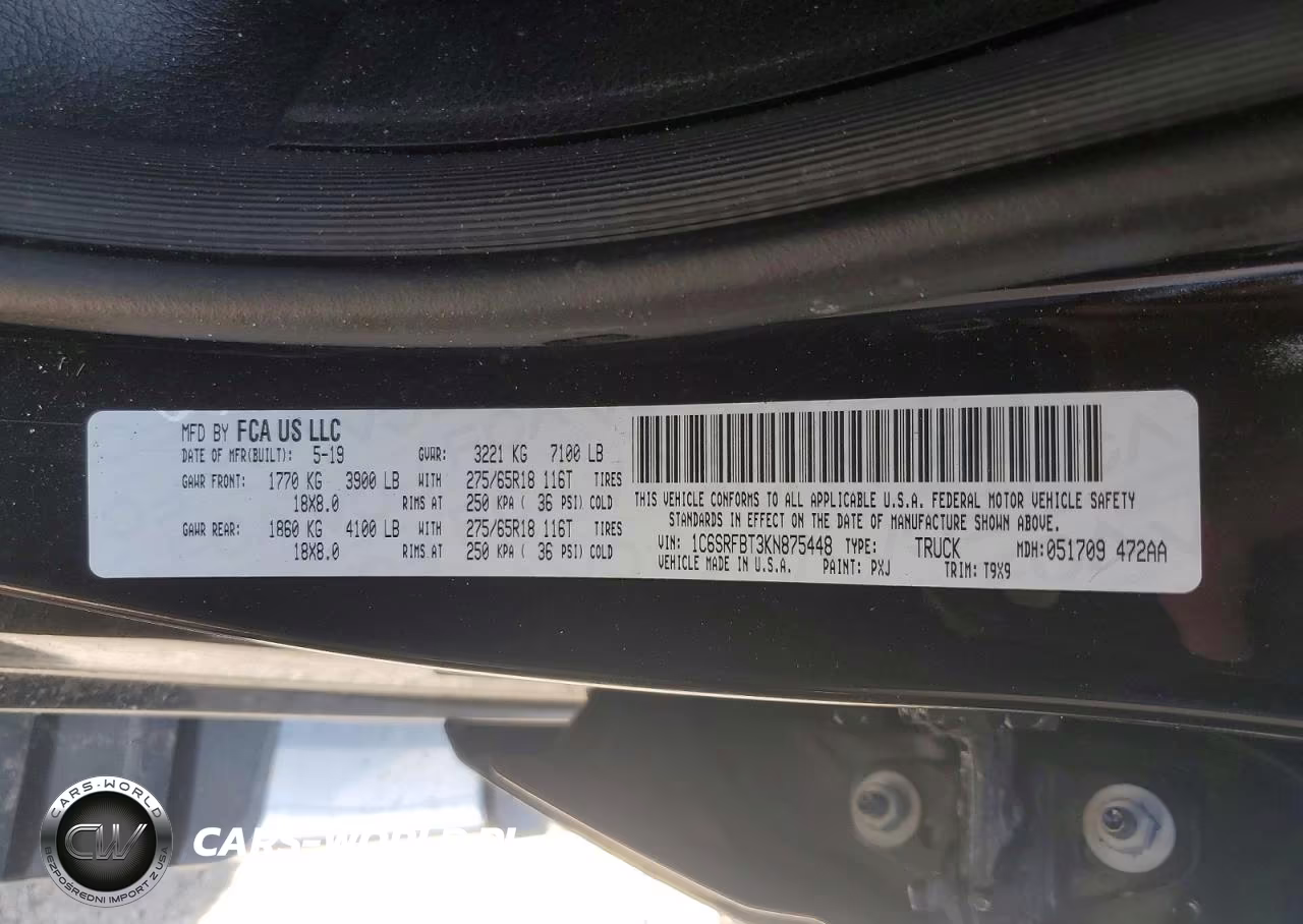 2019 Ram 1500 Big Horn-Lone Star VIN:1C6SRFBT3KN875448 - 13