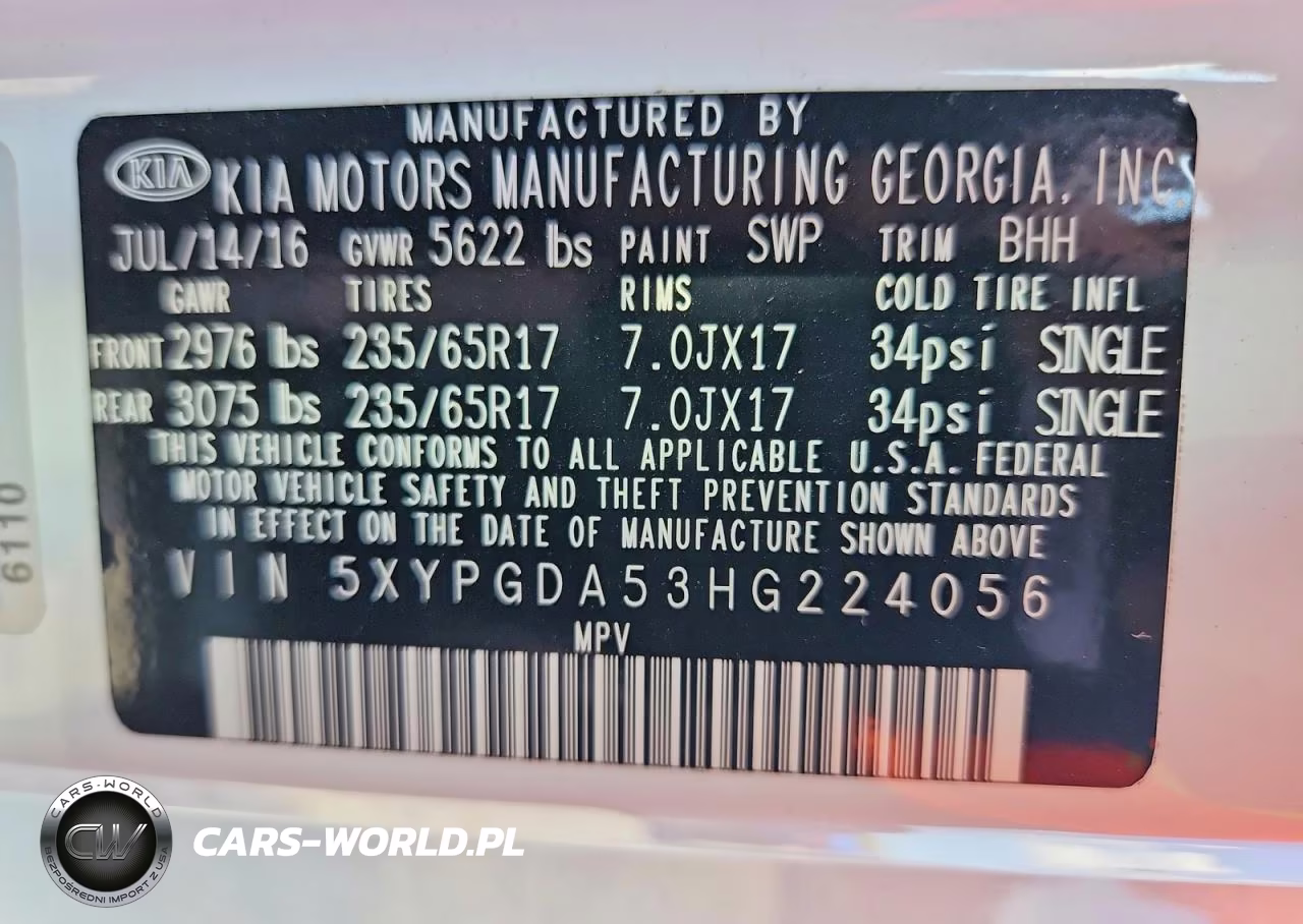 2017 Kia Sorento Lx V6 VIN:5XYPGDA53HG224056 - 13