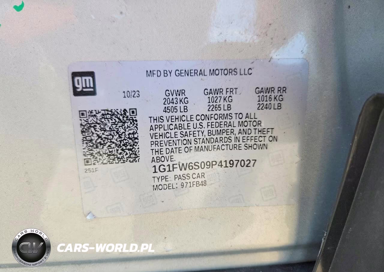 2023 Chevrolet Bolt Ev 1Lt VIN:1G1FW6S09P4197027 - 12