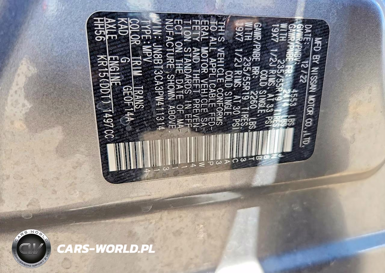 2023 Nissan Rogue Sl VIN:JN8BT3CA3PW411314 - 13