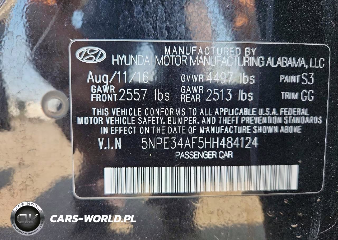 2017 Hyundai Sonata Limited VIN:5NPE34AF5HH484124 - 12