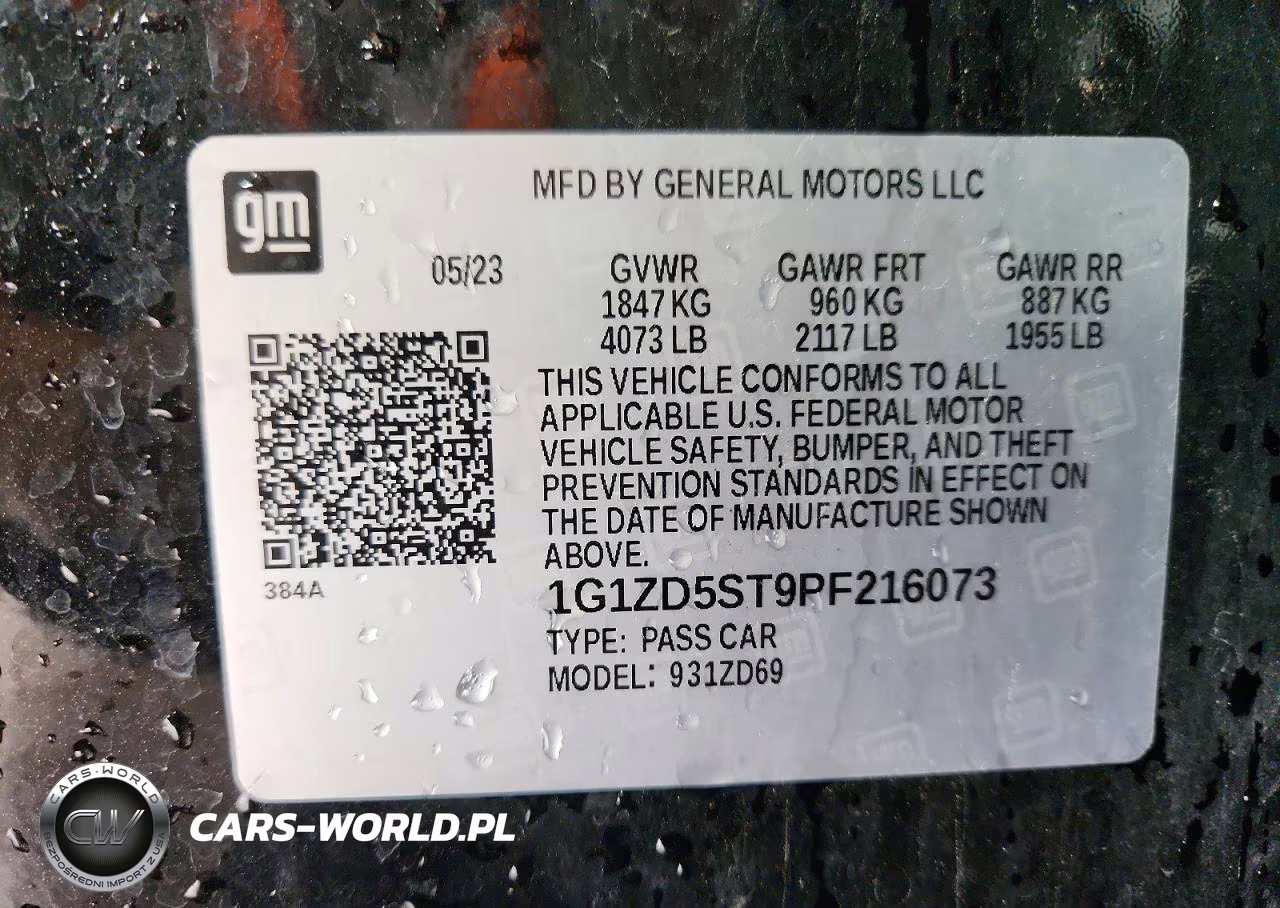 2023 Chevrolet Malibu Lt VIN:1G1ZD5ST9PF216073 - 13