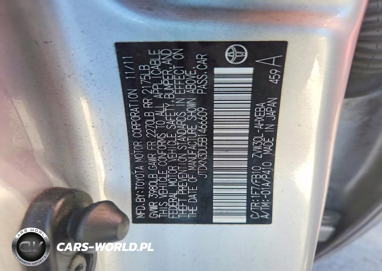 2011 Toyt Prius Two VIN:JTDKN3DU5B1466609 - 12