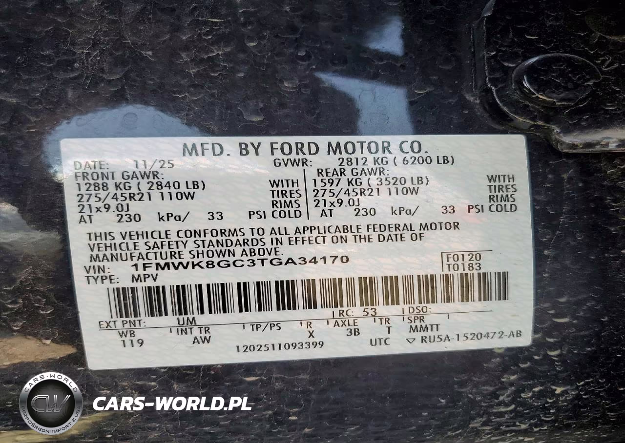 2026 Ford Explorer St VIN:1FMWK8GC3TGA34170 - 13