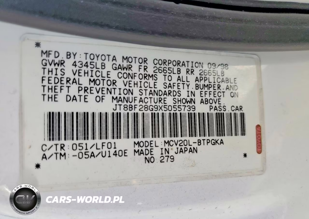 1999 Lexus Es 300 VIN:JT8BF28G9X5055739 - 12