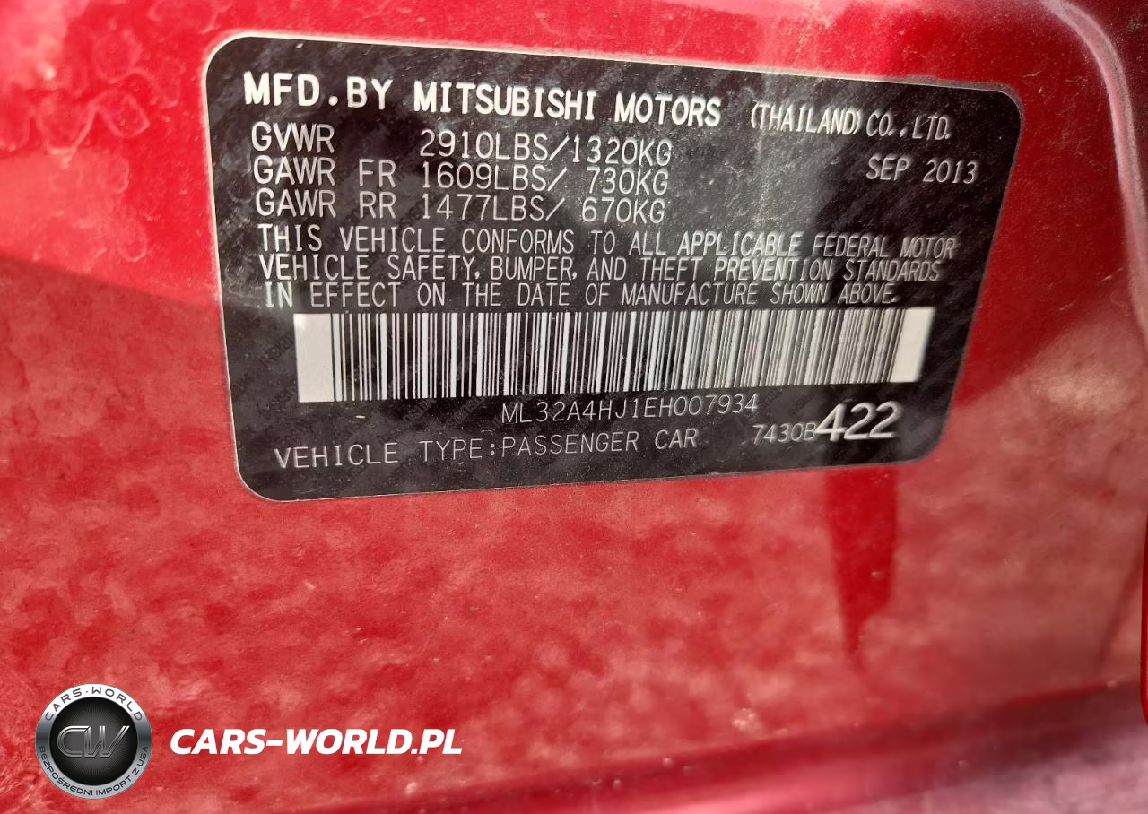 2014 Mitsubishi Mirage Es VIN:ML32A4HJ1EH007934 - 12