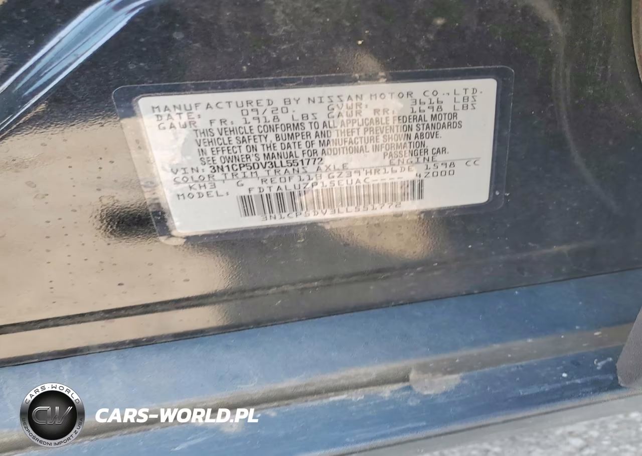 2020 Nissan Kicks Sr VIN:3N1CP5DV3LL551772 - 12