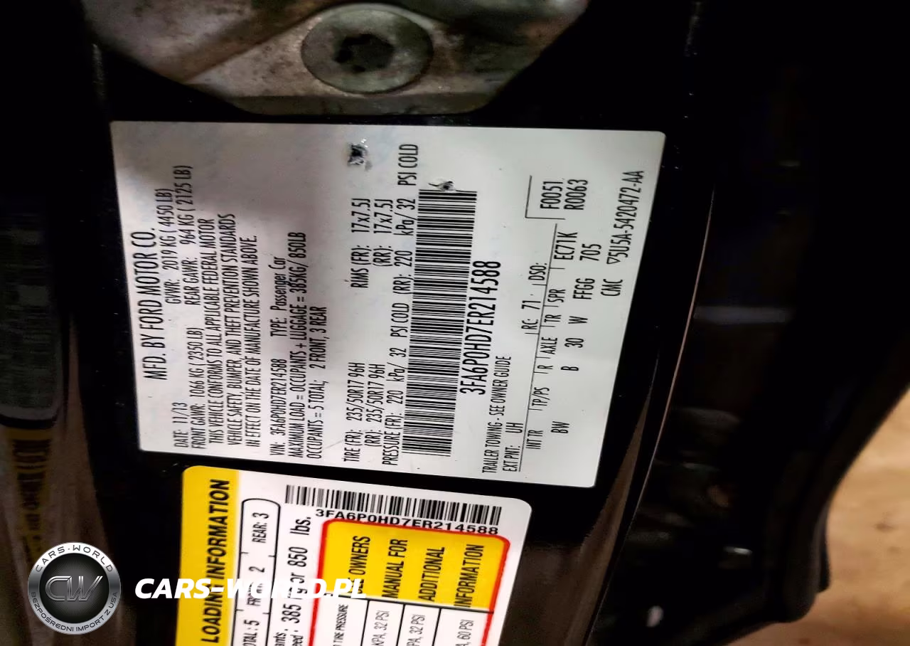 2014 Ford Fusion Se VIN:3FA6P0HD7ER214588 - 12