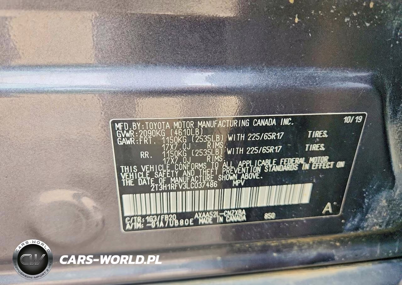 2020 Toyota Rav4 Le VIN:2T3H1RFV3LC037486 - 13
