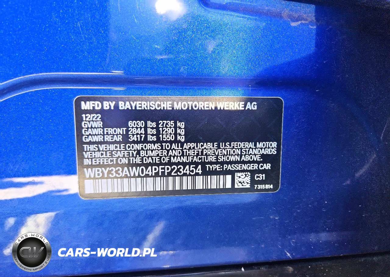 2023 BMW I4 M50 VIN:WBY33AW04PFP23454 - 12