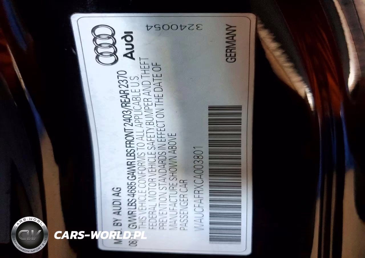 2012 Audi A5 Premium VIN:WAUCFAFRXCA003801 - 12
