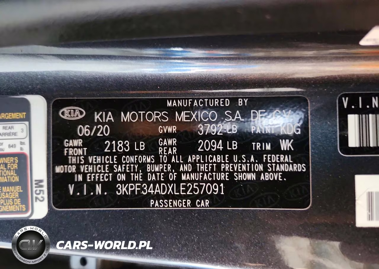 2020 Kia Forte Gt Line VIN:3KPF34ADXLE257091 - 12
