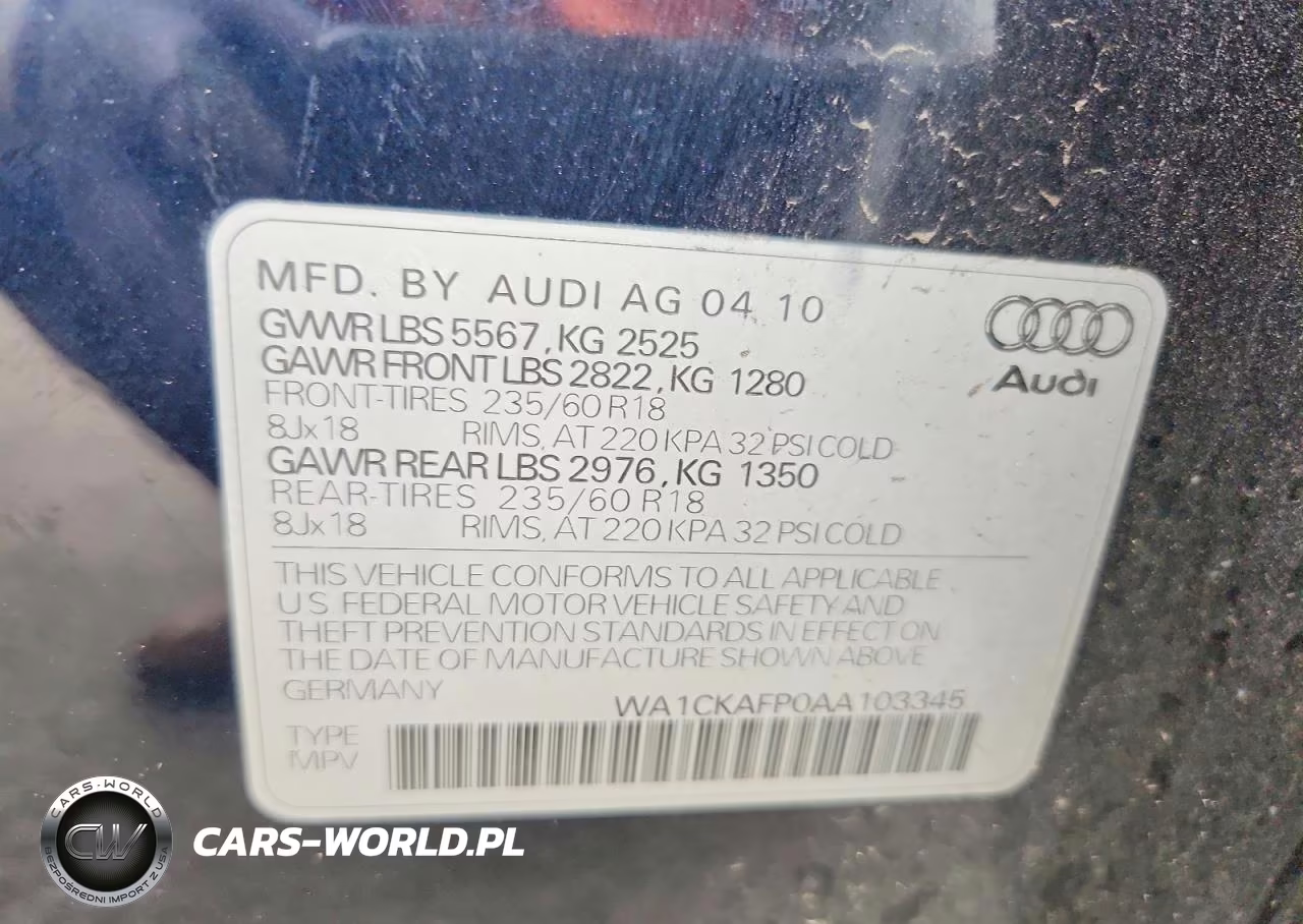 2010 Audi Q5 Premium VIN:WA1CKAFP0AA103345 - 13