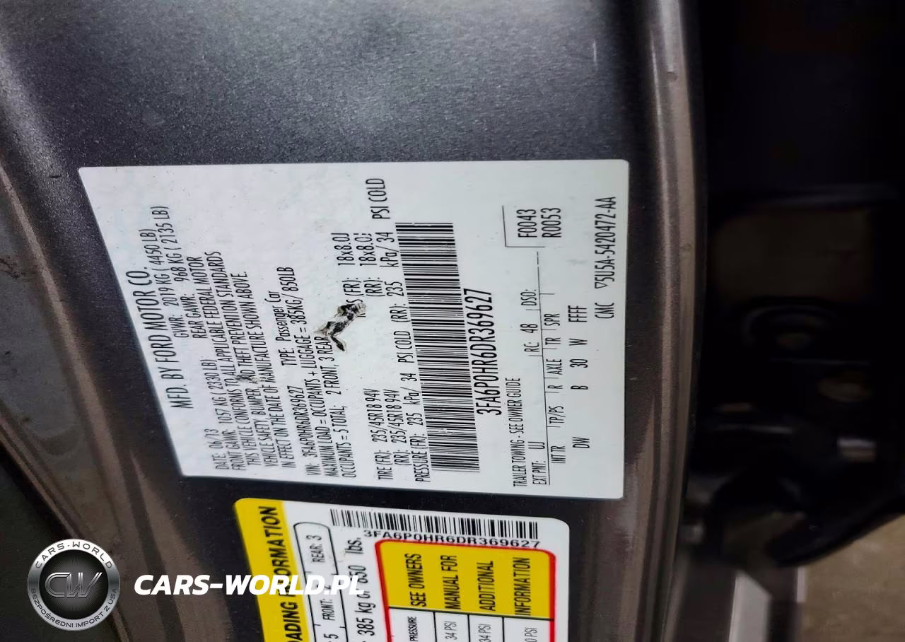 2013 Ford Fusion Se VIN:3FA6P0HR6DR369627 - 12