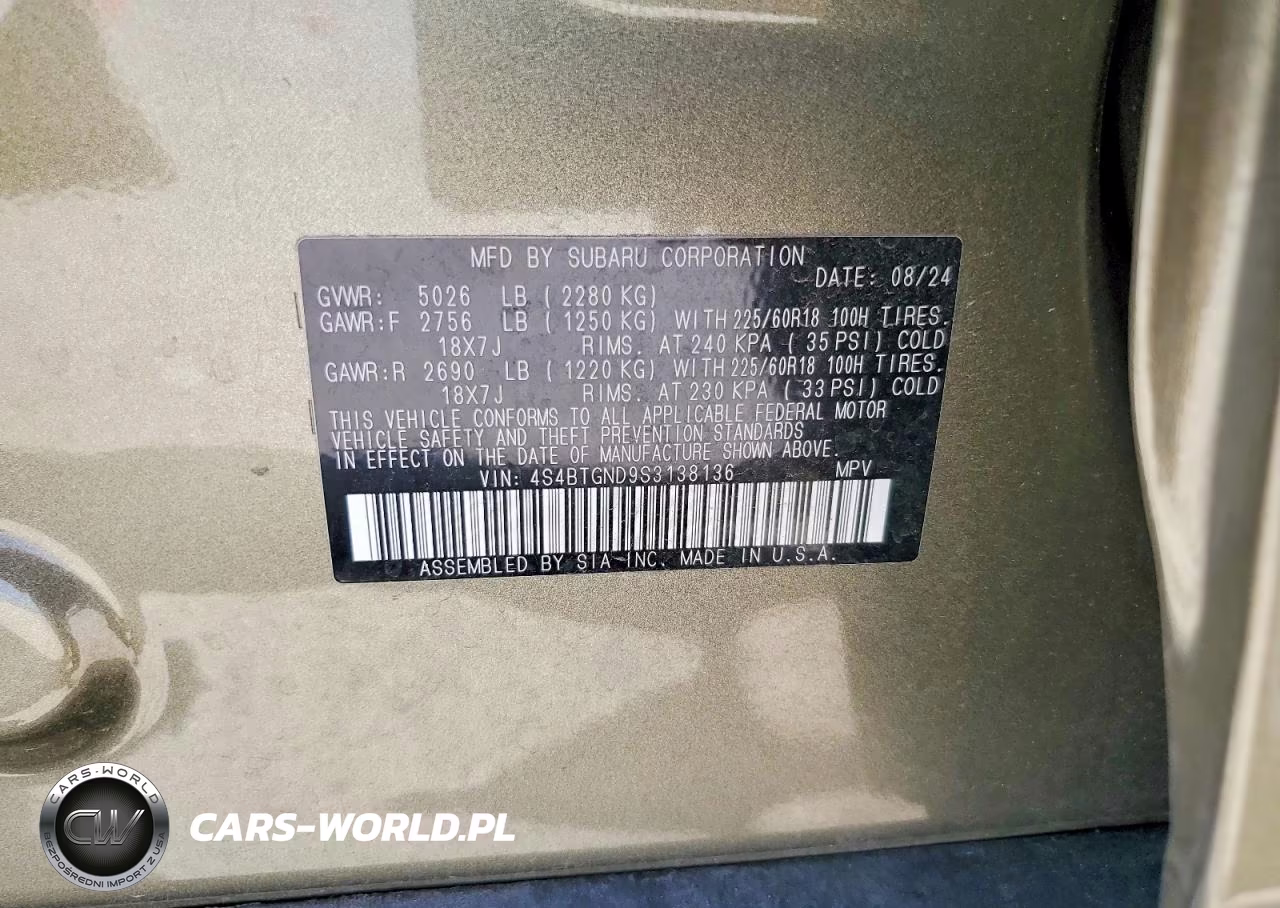 2025 Subaru Outback Limited Xt VIN:4S4BTGND9S3138136 - 12
