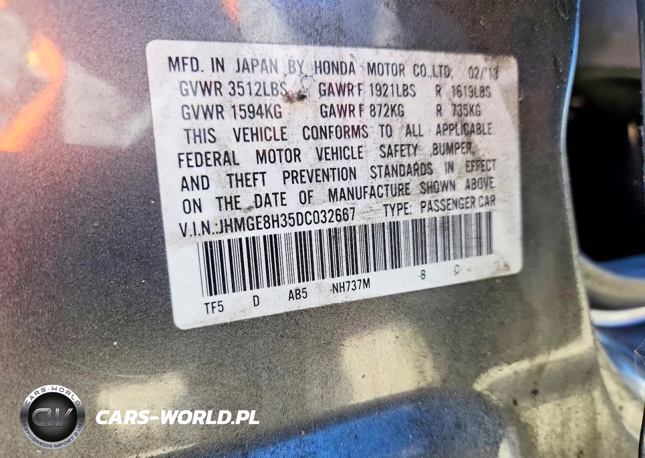2013 Honda Fit VIN:JHMGE8H35DC032667 - 12