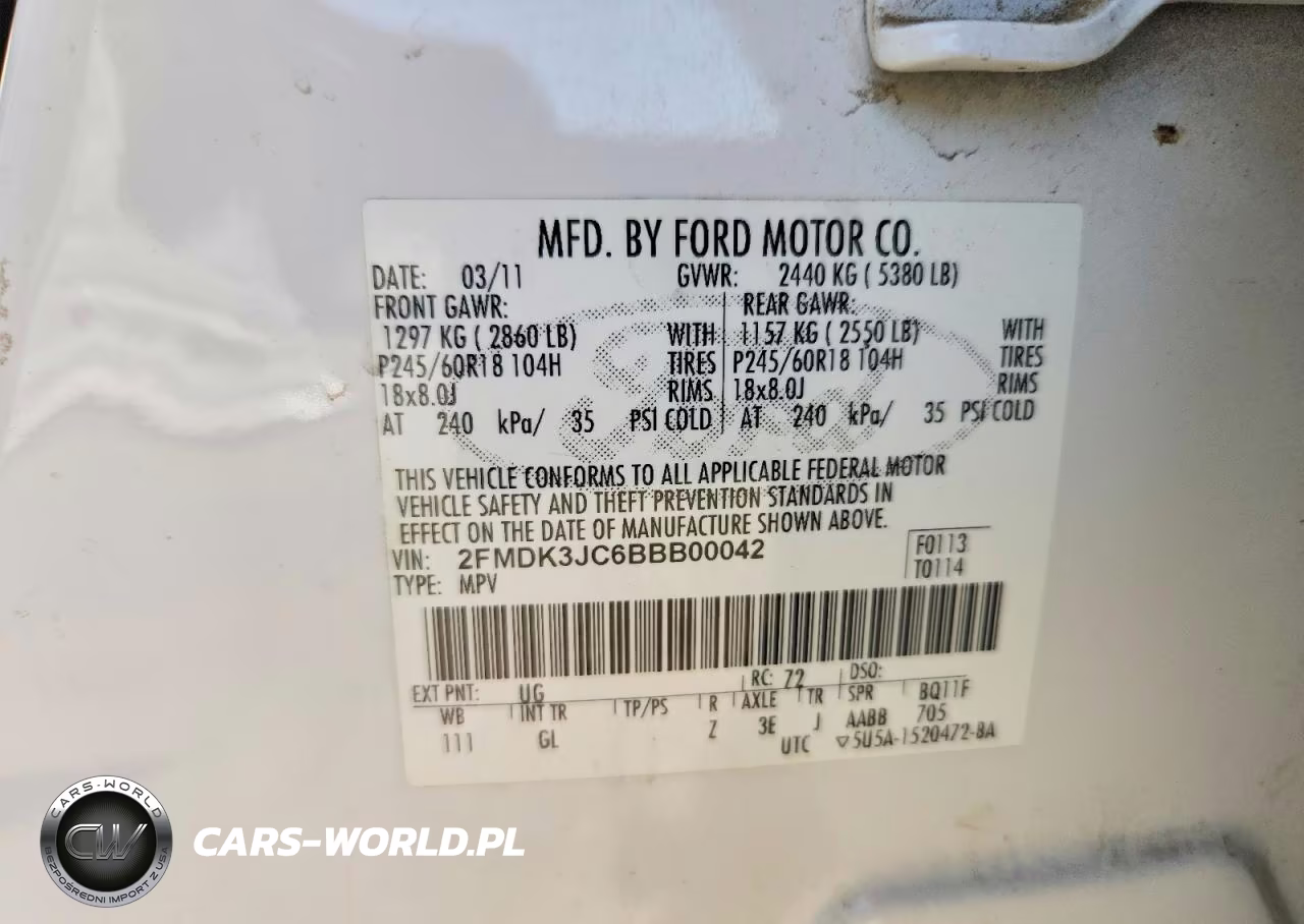 2011 Ford Edge Sel VIN:2FMDK3JC6BBB00042 - 12