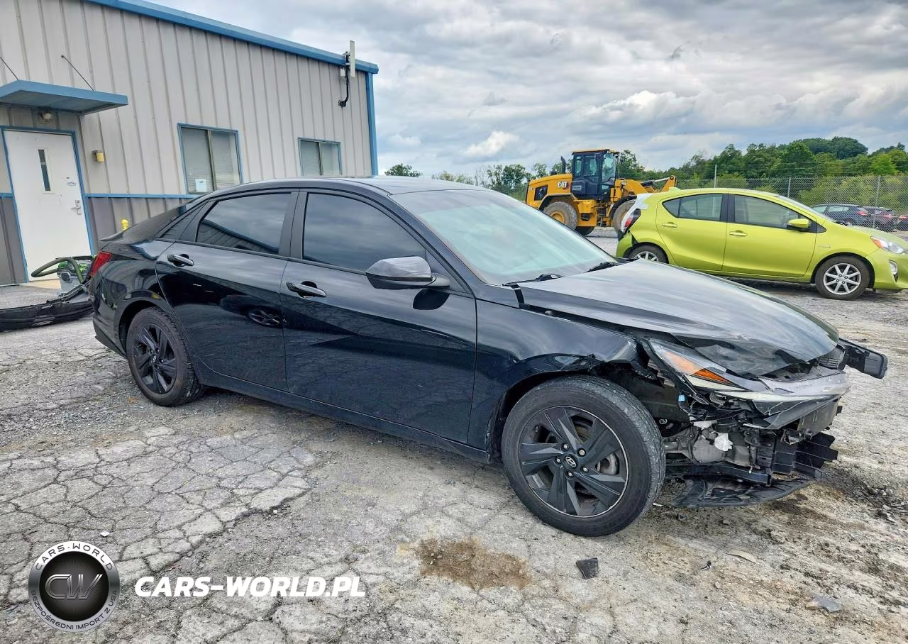 2021 Hyundai Elantra Blue VIN:KMHLM4AJ9MU005160 - 4