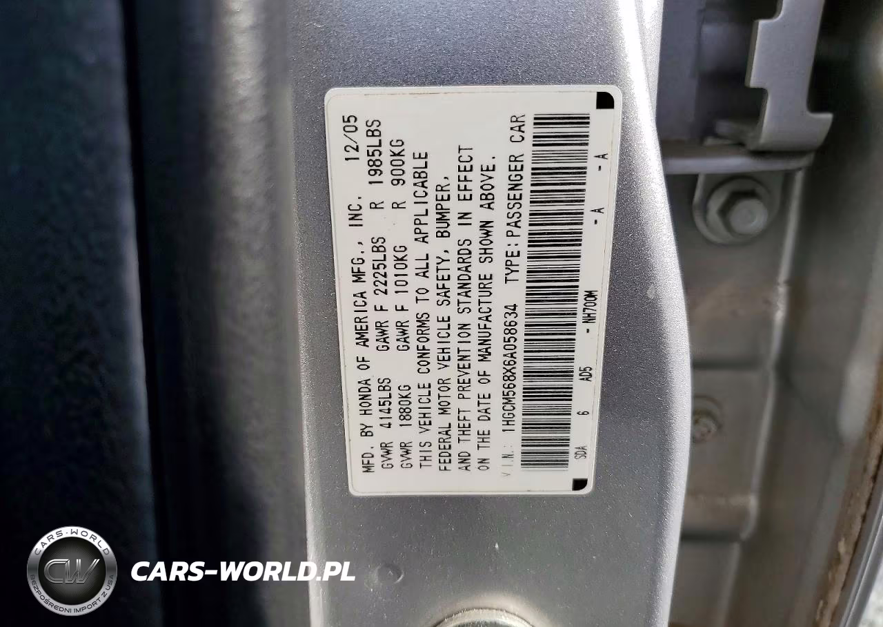 2006 Honda Accord Ex VIN:1HGCM568X6A058634 - 13