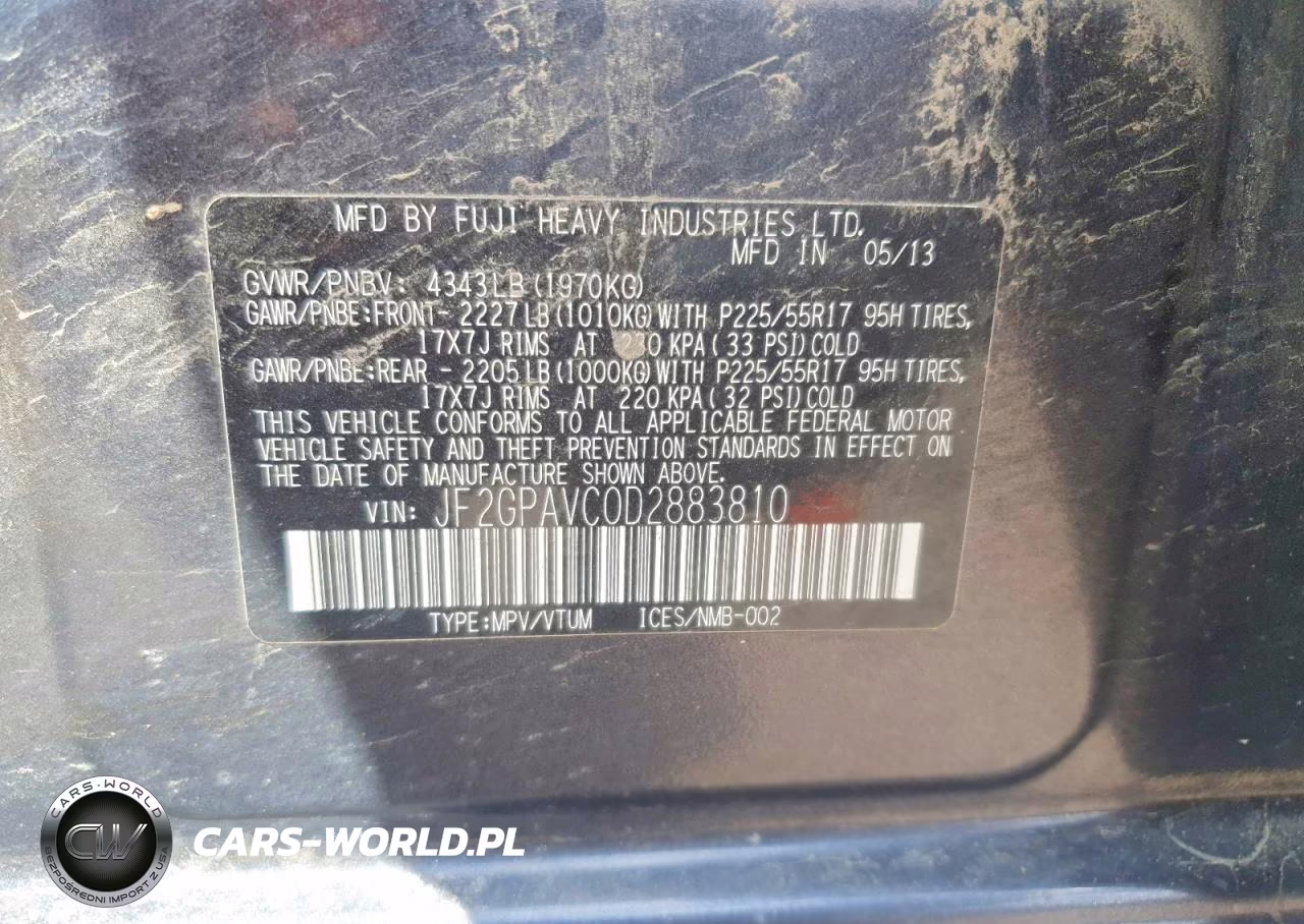 2013 Subaru Xv Crosstrek 2.0 Premium VIN:JF2GPAVC0D2883810 - 13