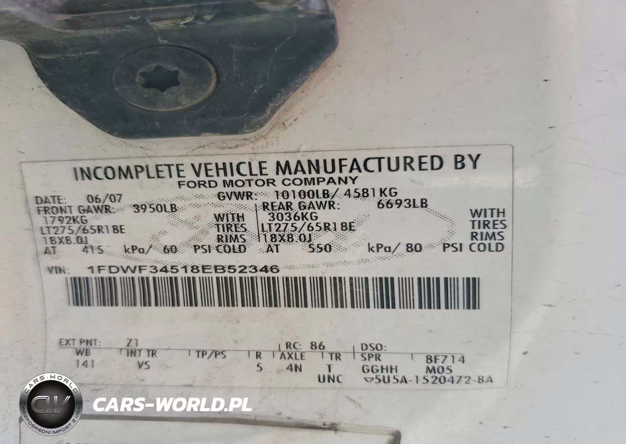 2008 Ford F350 Super Duty VIN:1FDWF34518EB52346 - 12
